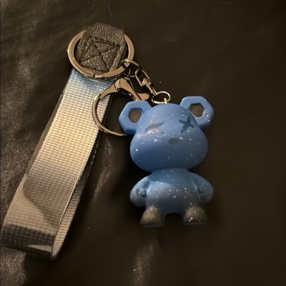 Blue Bear Keychain with Strap - Picture 1 of 3
